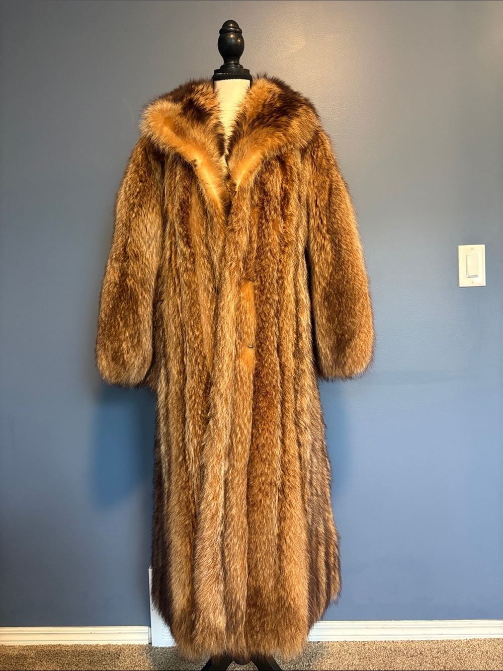 Vintage Renfrew Furs Tanuki (Japanese Raccoon) Full Length Fur Coat | Luxe 1979